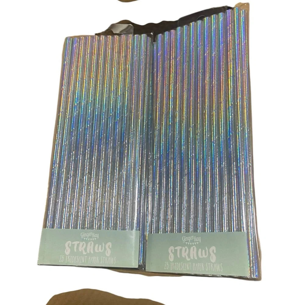 ginger ray iridescent straws